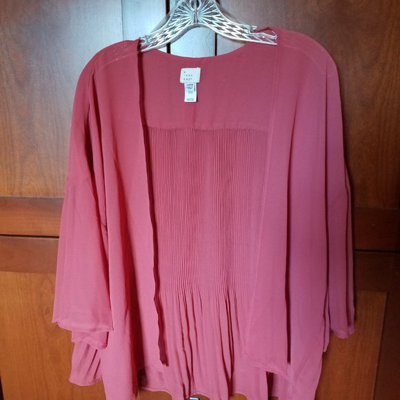 Salmon Pink Kimono Jacket OS - Picture 4 of 8